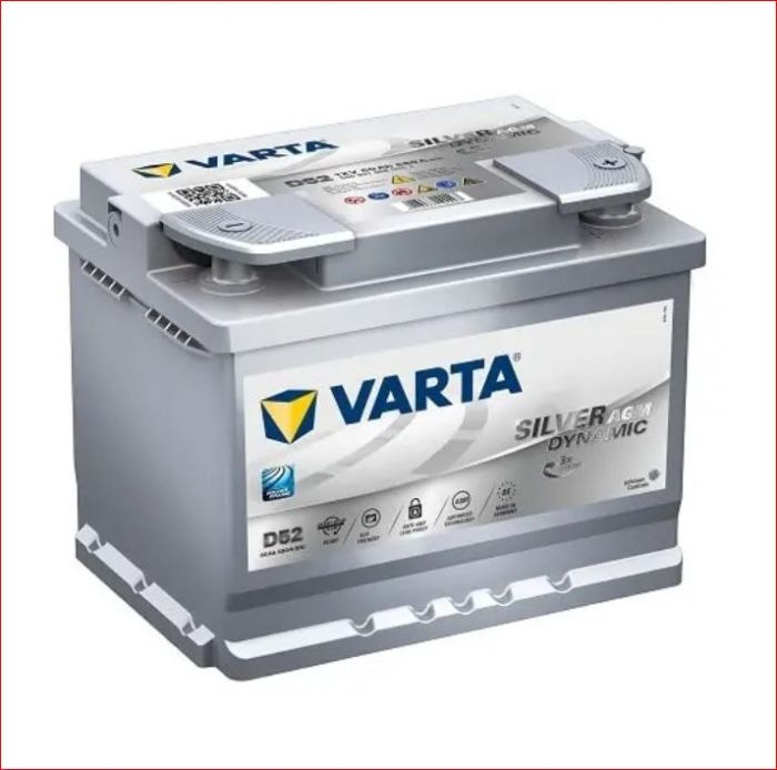 Гелевый аккумулятор Varta AGM Silver Dynamic 60Ah 680A (D52) 560901068